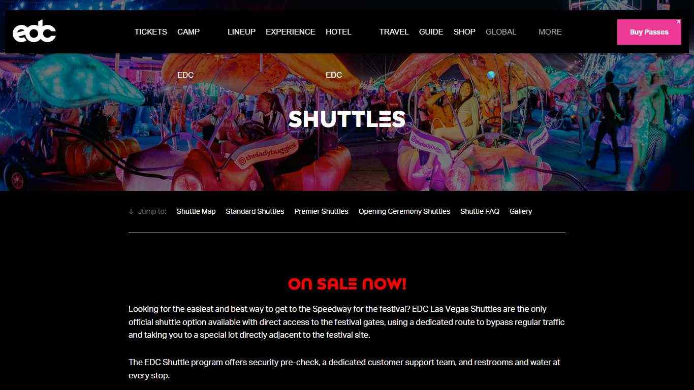 Shuttles – EDC Las Vegas 2026